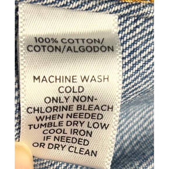 Ann Taylor Loft Denim Button-Front Mini Skirt Women’s 4P Frayed Retro Y2K Grunge - Picture 7 of 8